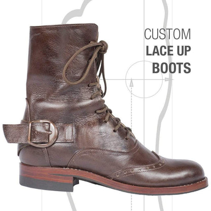 Custom Handmade Lace Up Victorian Boots - Atitlan Leather