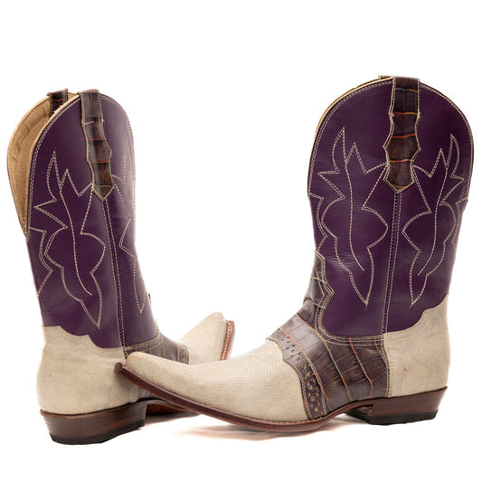 Double Stitched Cowboy Boots - Atitlan Leather