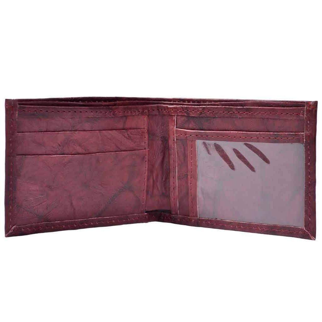 AfitLulu Men's Slim Bifold Wallet - PU Leather With ID Window, Brown Or Black