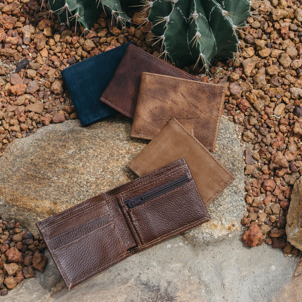 Mens Leather Wallet with Coin Pocket - Atitlan Leather