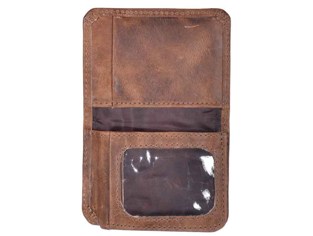 Mens Leather Wallet with Coin Pocket and ID Window - Atitlan Leather