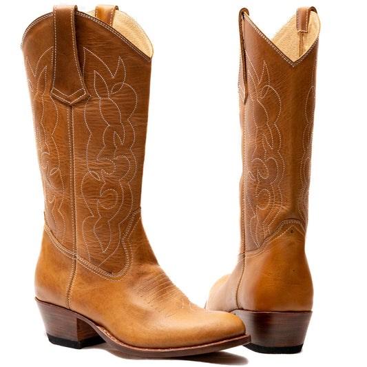 Round Toe Cowgirl Boots - Atitlan Leather