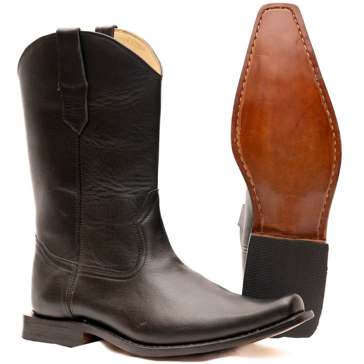 Square Heel Cowboy Boots - Atitlan Leather