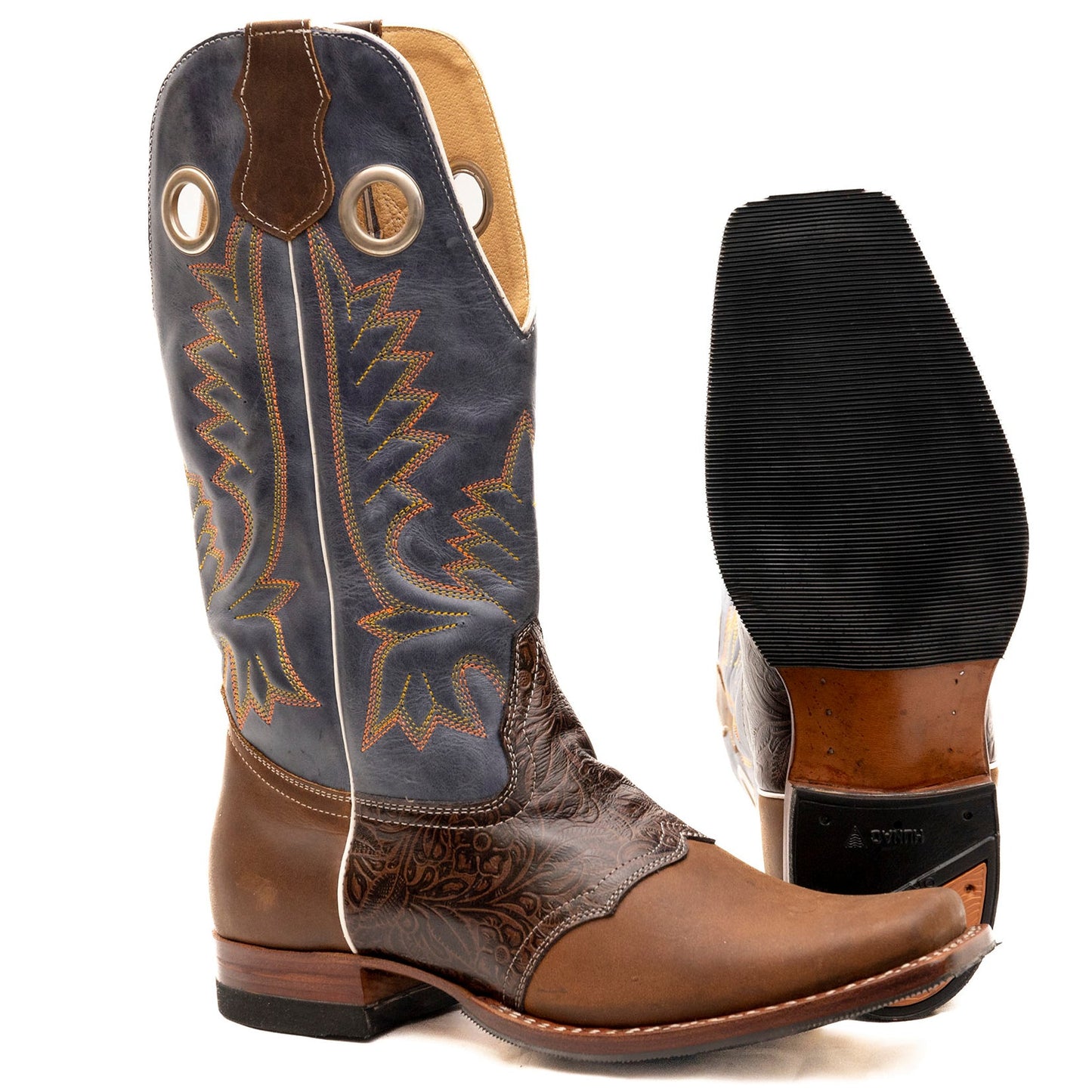 Square Rodeo Cowboy Boots - Atitlan Leather