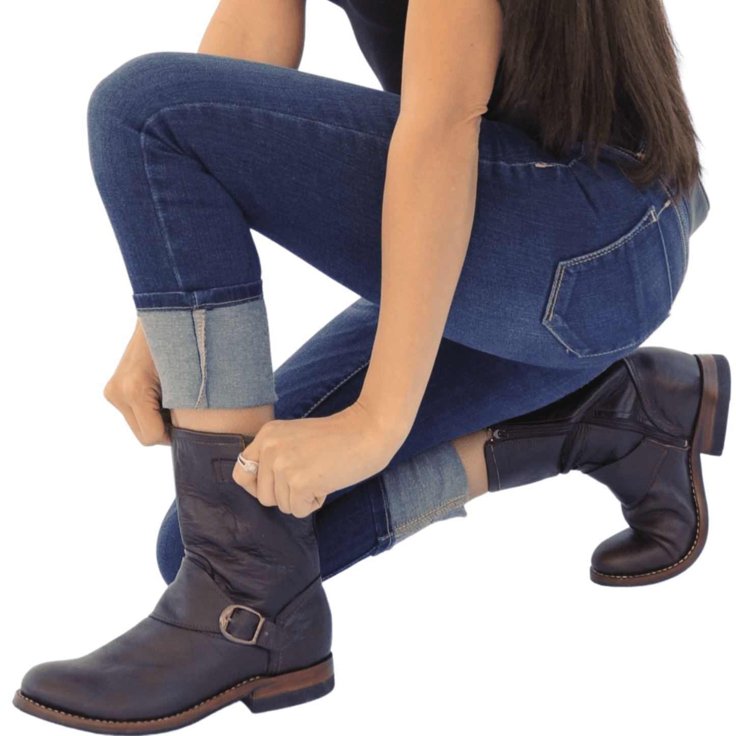 Women's Leather Biker Boots - Atitlan Leather